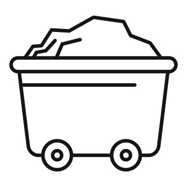 Maden arabası inşaat endüstrisi için taş taşıyor.