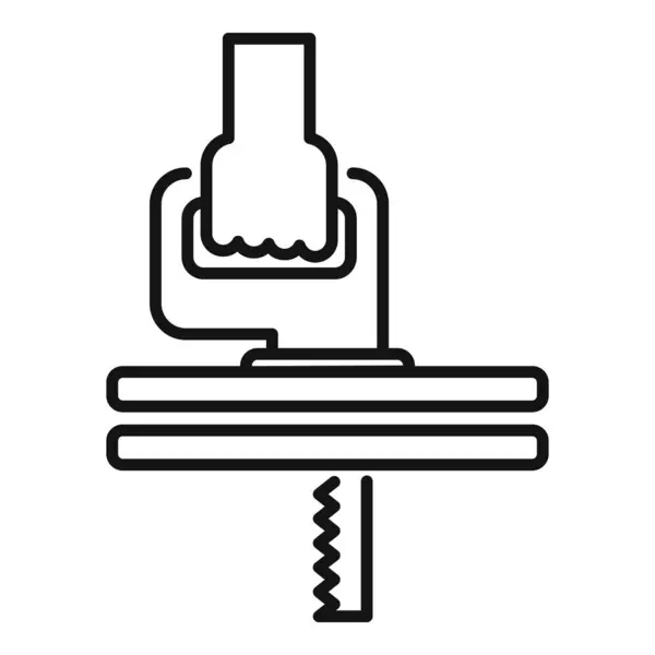 stock vector Carpenter is using a plunge router tool to cut and shape a piece of wood, showcasing the precision and skill involved in woodworking