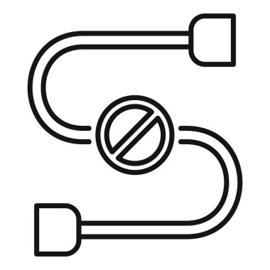 Dur işaretli kırık kablo gösteren bir bağlantı simgesi yok