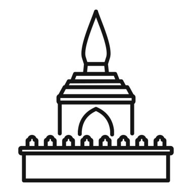 Süslü çatısı ve dekoratif unsurları olan antik Budist tapınağı, geleneksel Güneydoğu Asya mimarisini gözler önüne seriyor.