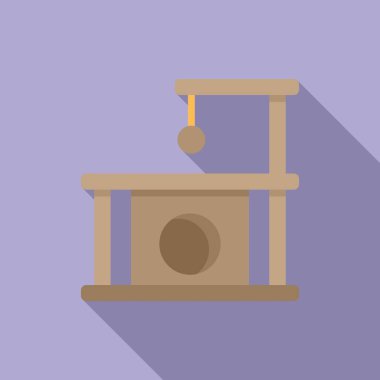 Kedi eğlencesi ve zenginlik için asılı duran top ile ahşap kedi ağacı.