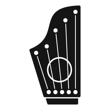 Melodi ve eğlence için müzik ve ahenk gösteren arp teli enstrümanı