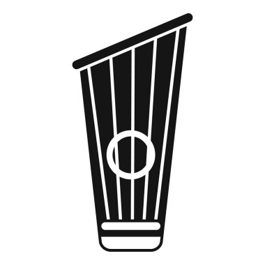 Geleneksel bir Slav müzik aleti olan Gusli 'nin siyah beyaz simgesi