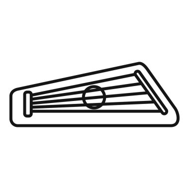 Geleneksel bir Rus telli müzik aleti olan Gusli 'nin çizgi çizimi