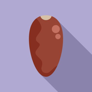 Bu vektör biçimi simgesi, gıda, beslenme ve daha fazlası ile ilgili projeler için mükemmel olan tek bir tarih meyvesini betimlemektedir.