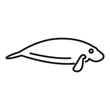 Su altında yüzen bir denizayısının basit çizimi