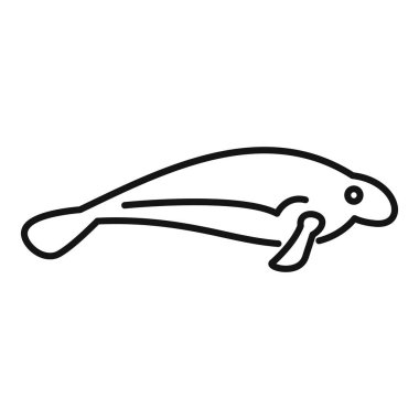 Suda huzur içinde yüzen bir denizayısının basit ve zarif çizimi.