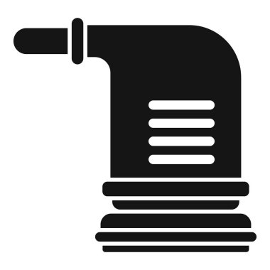 El bilgisayarı elektrikli masaj aletinin siyah siluet simgesi. Ağrı kesici için farklı yoğunluk ayarları var.