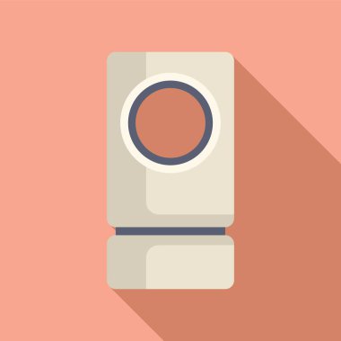 Pembe arka plandaki çamaşır makinesi ev işlerini, temizliği ve çamaşırları temsil ediyor.