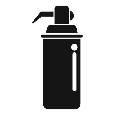 Siyah plastik sprey şişesi tıbbi, kozmetik, temizlik ya da bahçe işleri için sıvı dağıtıyor.