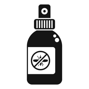 Sivrisineklerden koruyan bir sprey şişesinin siyah beyaz simgesi.