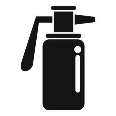 Burun spreyini tasvir eden siyah bir sembol. Genellikle burun tıkanıklığını azaltmak için kullanılır.