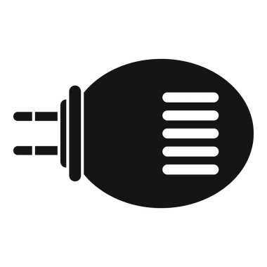 Elektrik prizinin güç tüketimi kavramını gösteren siyah simgesi