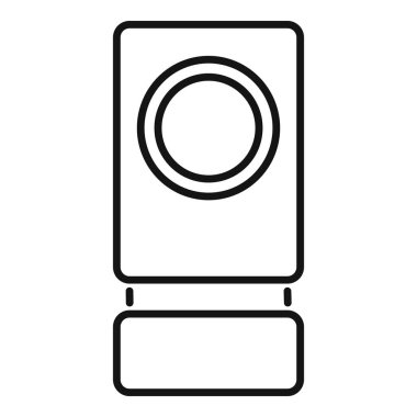 Çamaşır makinesi, çamaşır yıkama servisi simgesini gösterir, taslak biçimi