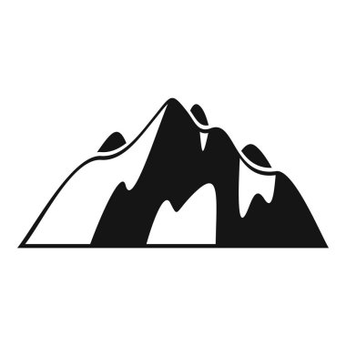 Bir dağ siluetinin siyah ve beyaz silueti doğayı, macerayı ve açık havayı sembolize ediyor.