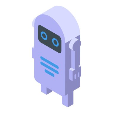 Nötr bir ifadeyle duran fütüristik bir robot tasviri