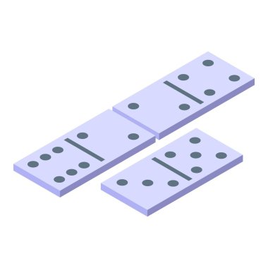 Beyaz bir yüzeyde üç domino taşı var.