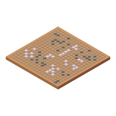 Stratejik oyun siyah ve beyaz taşlarla tahta bir tahtanın üzerinde oynanır.