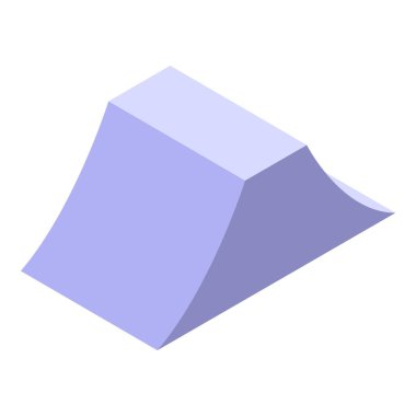 Ekstrem sporlar için küçük kaykay rampası izometrik illüstrasyon