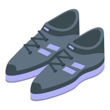 Mor çizgili gri spor ayakkabılar, koşmak ve koşmak için ya da spor salonunda çalışmak için.