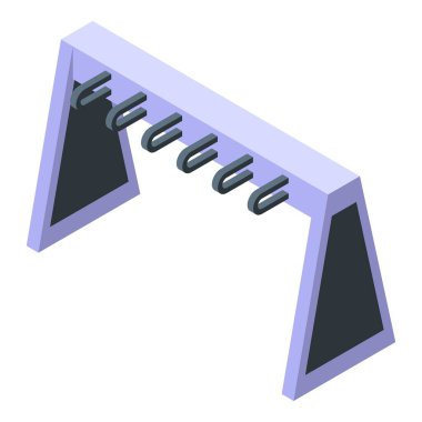 Modern bisiklet parkı bisikletçilerin bisikletlerini kilitlerle güvence altına almalarına olanak sağlıyor