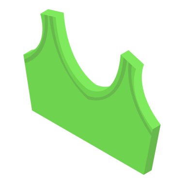 Beyaz arkaplanda izole edilmiş yeşil kolsuz gömlek