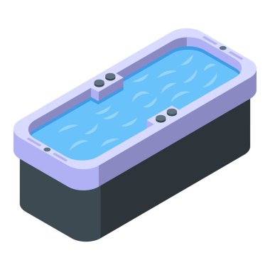 Rahatlatıcı su kabarcıkları olan modern jakuzi hidromasaj küveti.