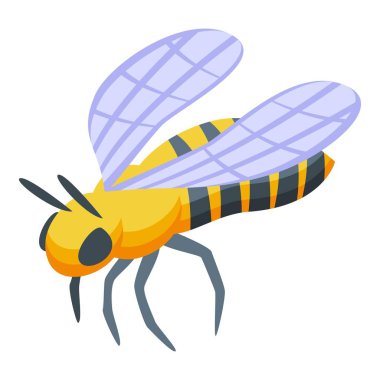 Çizgi film arısı kanatlarını açmış uçuyor.