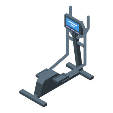 Egzersiz sürecini izlemek ve formda kalmak için monitörü olan eliptik antrenör