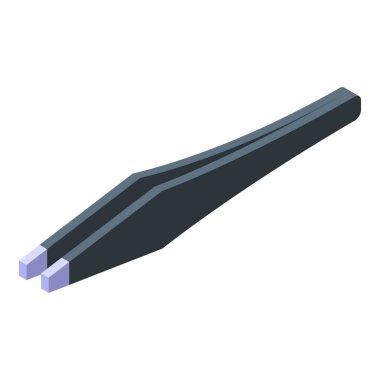 Kaşların düzeltilmesi ya da istenmeyen kılların alınması için metal cımbız ikonu