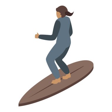 Dişi sörfçü dalgalarda yüzüyor, okyanusun tadını çıkarıyor.