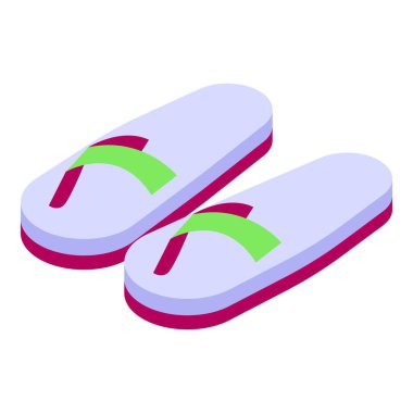 Yazı, tatili, seyahati ve turizmi temsil eden parmak arası terlikler, tatillerle ilgili makaleleri resmetmek için mükemmel.