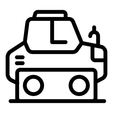 Kızıl Gezegen 'in yüzeyini araştıran bir Mars Gezgini' nin çizgi simgesi