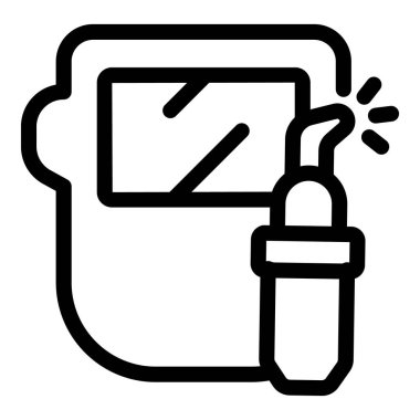 Kaynak maskesi simgesi, bir işçiyi çalışırken ısı ve kıvılcımlardan korur