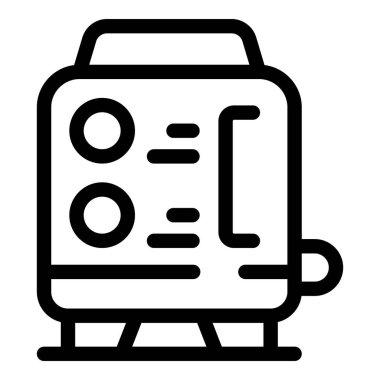 Elektrik jeneratörü bir kontrol paneline güç veriyor, endüstriyel güç üretim ve kontrol sistemleri kavramını vurguluyor