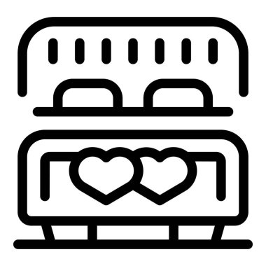 Romantik yatak odası mobilyaları, balayı gezisinde çiftlere olan sevgi ve sevgiyi simgeliyor.