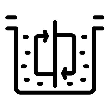 Su filtresi suyun arıtıldığını gösteren oklarla çalışıyor.