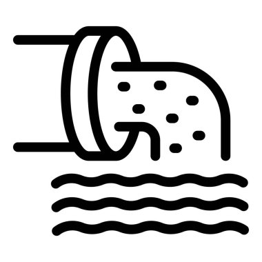 Endüstriyel boru suya zehirli atık dökerek çevreyi kirletiyor.