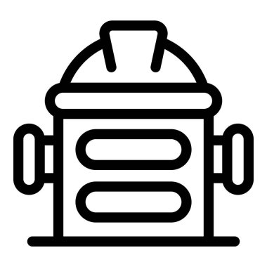 Basit ve cesur bir itfaiye vanası çizimi. İtfaiyeciler için temel ekipman.