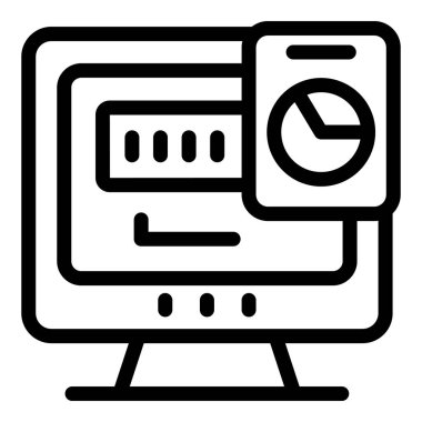 Bilgisayar veri güvenliğini vurgulayarak istatistiksel analiz çizelgesiyle parola korumalı bir arayüz gösteriyor