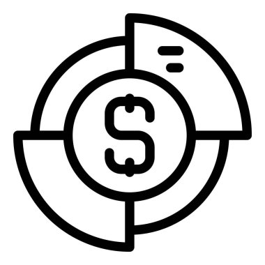 Bütçe yönetimi ve finansal planlamayı temsil eden basit bir simge