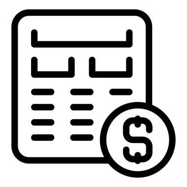 Finansal işlemleri temsil eden hesap makinesi, para giderlerini ve giderleri hesaplar