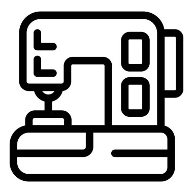 Giyim endüstrisini temsil eden terzilik ve moda tasarımı için kullanılan dikiş makinesi