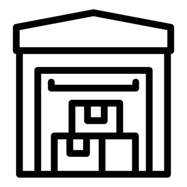 Depo binası müşterilere teslim edilecek mal ve malları depoluyor.