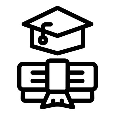 Mezuniyet gününde kurdeleyle diplomanın üzerinde yüzen mezuniyet şapkası.