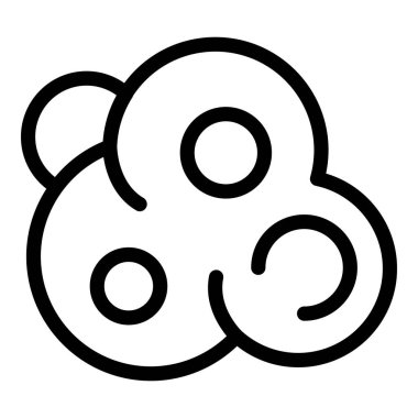 Çemberleri birbirine bağlayan soyut şekil takım çalışmasını temsil eden bir bulut oluşturur