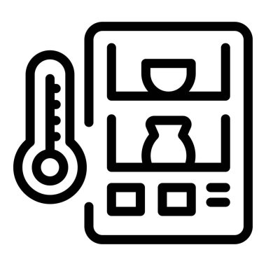 Akıllı buzdolabı sıcaklığı kontrol ediyor ve içinde yiyecek var.