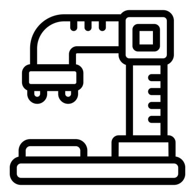 Bir 3D yazıcının bilgisayar destekli tasarım oluşturmak için bir nesneyi tarayan çizgi resim simgesi