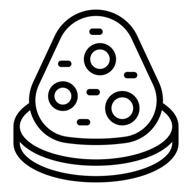 Bilimsel ve tarihsel önemini vurgulayan bir ay taşının minimalist çizimi