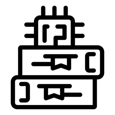 Kitapların üzerinde duran mikroçip yapay zekayı temsil ediyor. Yeteneklerini çalışarak öğreniyor.